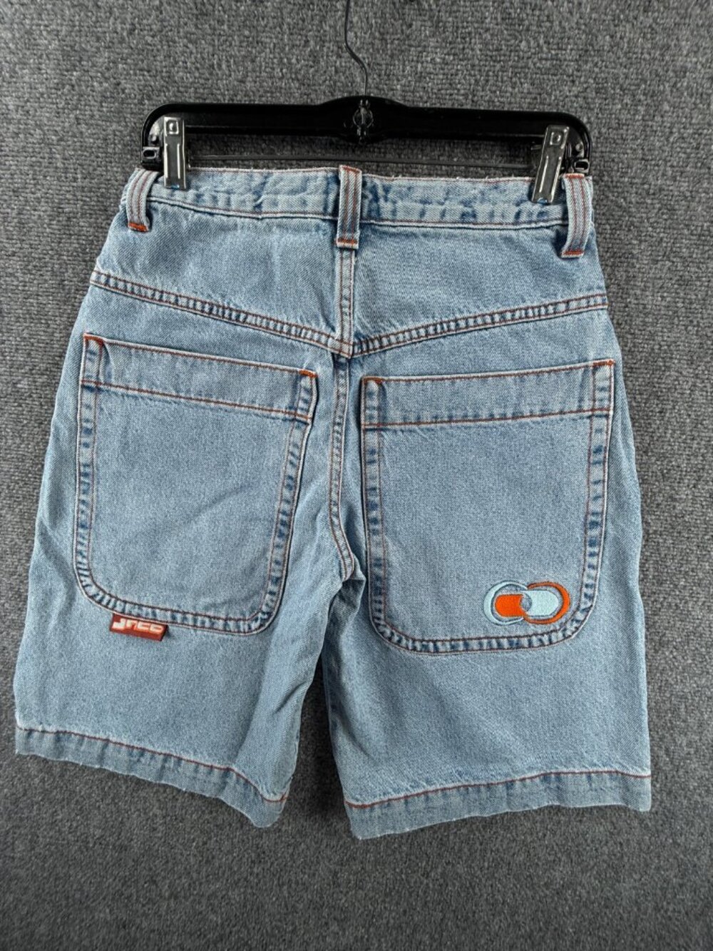 VTG JNCO 12 Double Barrel Light Wash Denim Shorts Jorts 2269 Y2K ACTL 29X11
